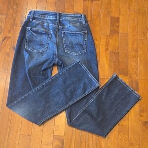 Womens Silver Avery Slim Boot Cut High Waist Jeans 28 X 33